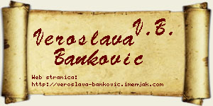Veroslava Banković vizit kartica